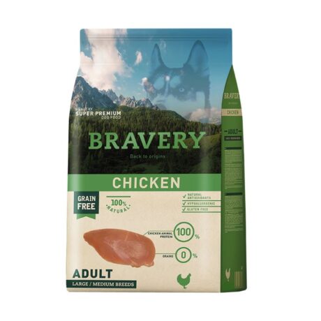 Bravery Perro Adulto Medium/Large Pollo