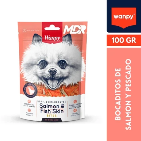 Wanpy Perro Bites Salmon & Fish Skin