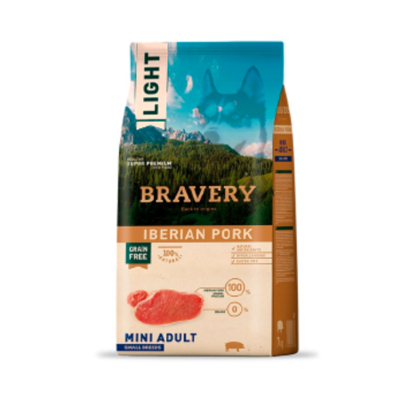 Bravery Perro Mini Adulto Cerdo Light 7Kg
