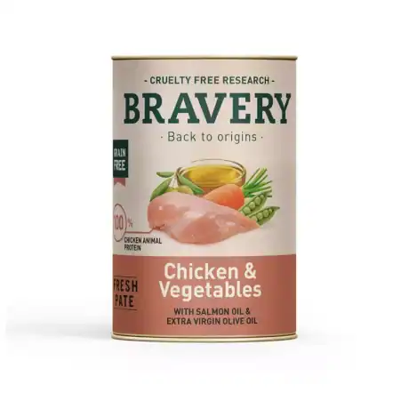Bravery Lata Pollo y Vegetales 290Gr